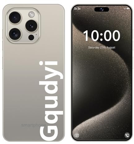 Gqudyi 4G Cheap Phone New I15 Pro Max, Smartphone,6.65-inch HD Big Screen,Android 8.1,3GB RAM 64GB ROM/With 128GB SD Card,4000mAh Battery,dual SIM Card.(Color:Golden)