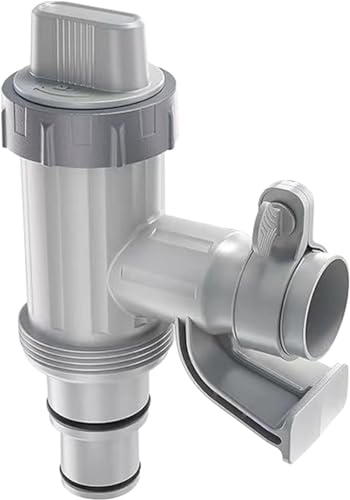 Pool Plunger Ventil Plus für Oberirdischen Pool,Pool Rohrhalter mit Kolbenventi, 2 in 1 Kolbenventil Pool Ersatzteile,Fusswanne für Pool Zubehör,Pool Absperrventil für 32/38mm Poolschlauch (1PCS)