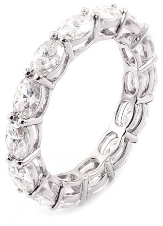 Wycian Ehering, Trauringe Platin 950 Platin Größe 63 (20.1) Moissanit Rundschliff D Farbe Npassbar Für Abschlussball Hochzeitsringe