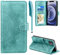 EASDNB Handyhülle für iPhone 12/12 Pro, Hülle für iPhone 12 Pro/iPhone 12 Lederhülle Flip PU Leder Tasche Case Kartenfach Magnet Ständer Klapphülle Schutzhülle für iPhone iPhone 12/12 Pro 6.1, Grün
