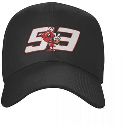 CWCMZDH Baseballmütze Baseballkappe Motorrad-Rennfahrer Marquez Baseballkappe für Erwachsene, verstellbare Papa-Mütze für Männer und Frauen, Outdoor-Snapback-Mützen