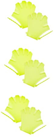 VANZACK 6stücke Schwimmhandschuhe Für Mädchen Handpaddel Für Training Und Tauchen Für Anfänger Im Schwimmsport Fluoreszierendes Grün Schützt Die Hände Und Verbessert Die