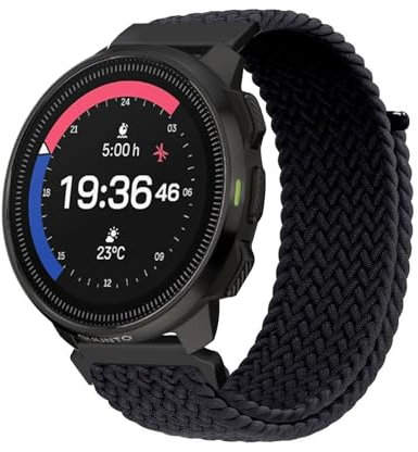 KUWAI Nylonband für Suunto Ocean Armband, Nylon Geflochten Klettverschluss Armband für Suunto Ocean Armbänder für Herren Damen Sport Loop Band für Suunto Ocean Armband (L)