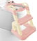 Hibtn Frog Potty Training Seat,Potty Training Toilet Seat with Step,2 in 1 Potty Training Toilet for Kids,Upgrade Toddler Toilet Seat for Kids Boys Girls,Waterproof Soft Mat Non-Slip Step Stool,Pink