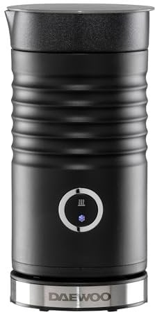 Daewoo Electric Milk Frother for Hot and Cold Milk, 4 Milk Settings, User Friendly, Easy Clean, Compact and Sleek Design, Black