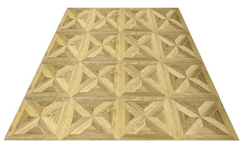 Light Oak Parquet Tile Effect Laminate Flooring Pack (1.94m²)