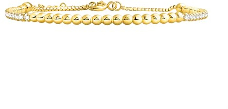 Sofia Milani - Damen Armband 925 Silber - vergoldet/golden - Kugel Anhänger - B0378