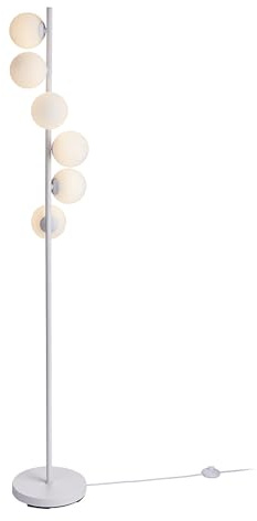 BUTLERS Standleuchte 25x28x163 cm Milchglas - VETLE - 6-flammig