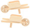 Générique 2 Pièces Mini-Chariot Accessoires Visqueux Wagons Maison Jouets Miniatures Roulette Poupée Castor Trousses Transpalette Manuel Mini-brouettes Mini Brouettes Bois