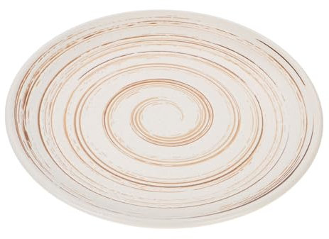 BUGUUYO Assiettes Rondes Vintage En Porcelaine Blanche Lot De 4 Pour Salade Snack Dessert Steak