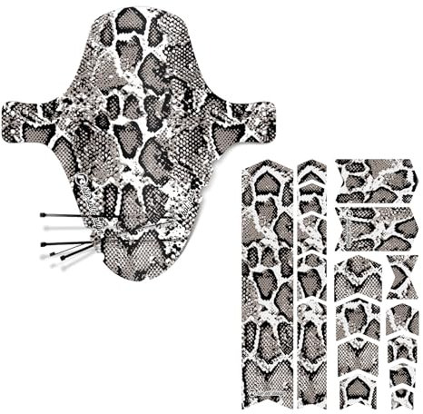 Riesel Design® MTB Set XL Mudguard kol:OSS und Rahmenschtuzfolie T3000 / Stylischer MTB Schmutzfänger/Mountainbike Schutzblech als Spritzschutz für alle Radgrößen, Schutzfolie für den Rahmen