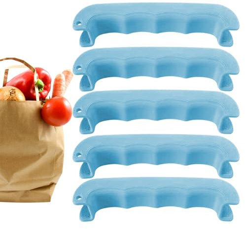 Générique Grocery Bag Holder Handle, 5X Portable Bag Carrier, 3D Printed Ergonomic Grip, Labor-Saving Lifter, Heavy-Duty Shopping Tote Support, Garbage, Luggage, Travel