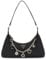 GUESS Damen Everlee Top Zip Shoulder Bag Umhängetasche, Schwarz