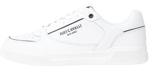 Just Cavalli Weiße Herren-Sneaker mit Logo-Aufdruck, Weiß, 44 EU