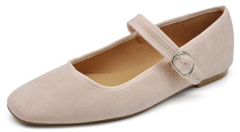 IF Fashion Ballerine Friulane Scarpe Veneziane da Donna con Cinturino Mary Jane G70059 Beige N.38