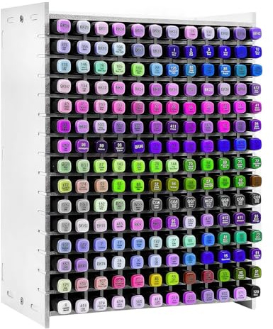 180 Caja de Almacenamiento para Rotuladores, Portalápices de Escritorio con Divisor Extraíble para Guardar Lápices de Colores y Rotuladores,ideal para Artistas Pequeños,Para el Hogar, Oficina,Escuela