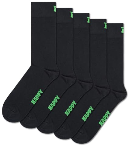 Happy Socks Solid Colourful Crew Sock Sets Different Colours for Men and Women