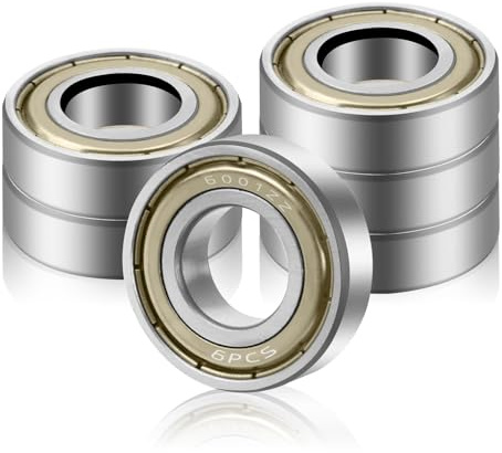 Hexizexi 6 Stück 6001ZZ Kugellager 12x28x8mm | Metall Double Shielded Miniatur Rillenkugellager für Skateboards Drehbänke Baumaschinen DIY
