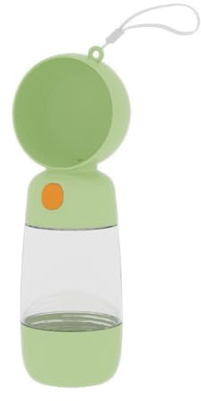 Asyduey 2 in 1 Portable Food Grade Material Dog Cat Travel Pet Water Cup Bottle with Food Dispenser B