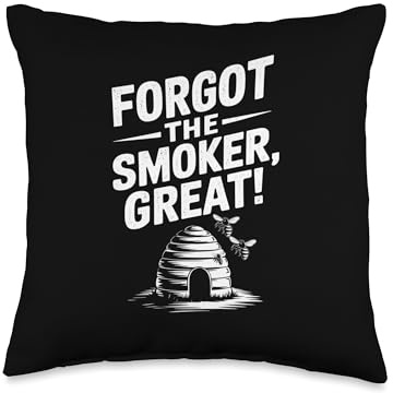 Forgot The Smoker - Funny Beekeeper Beekeeping Throw Pillow