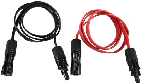 Hipzeepo Solar Verlängerungskabel 2 Stück 1M 4mm2 1500V/50A PV Solar Kabel mit Stecker Photovoltaik Draht Flexibel Flach