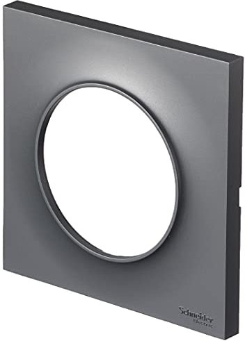 Plaque de finition 1 poste anthracite Odace