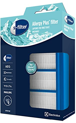 Electrolux EFS1W Allergy Plus lavable - Filtro lavable compatible con la mayoría de aspiradoras trineo