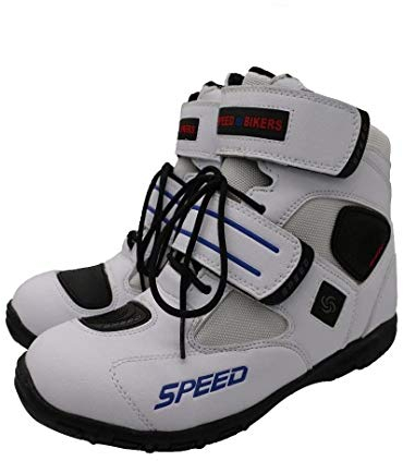 Jwn Speed Bikers Moto Impermeabile Pelle Bianco Stivali Corti Scarpe Da Corsa