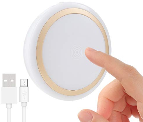 RTSU Luz Táctil Recargable con Temporizador, Regulables Luz Nocturna para Bebé Infantil Niños Guardería, Luces Nocturnas LED Adhesiva Inalámbricas, Pegarse on Lámpara Nocturna LED Luz Noche