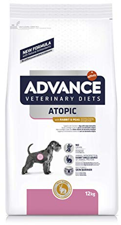 Advance Veterinary Diets Atopic Medium & Maxi - Pienso para Perros con Dermatitis atópica con Conejo - 12kg