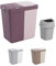 Mabel Home Kunststoff Wäschekorb mit Deckel, 2 Abschnitte, Großer Wäschekorb Extra-Papierkorb (7 Liter) inc. (Purpur Rosa)