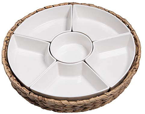 Table Passion - Service apéritif tressé 7 pièces 36 cm