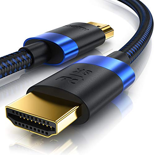 Primewire - HDMI 2.1 8k 4k Cable 4M, 8k@30Hz 120Hz DSC, 4k@60Hz 120Hz 144Hz 240Hz DSC, UHD II High Speed Ethernet HDMI Lead 3D HDR 10+ eARC Dolby Vision Compatible with PC Laptop TV Sky PS5 PS4 Xbox