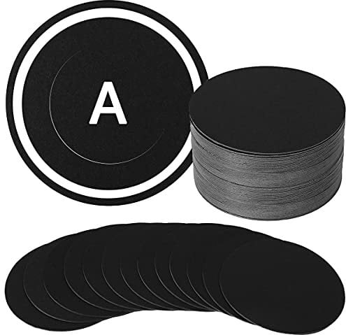 36 Stück 10,2 cm runde schwarze Kraftkarten Karton dickes Kraftpapier Untersetzer Karten blanko Karton Scheiben für Mandala Malerei DIY Untersetzer Malerei Schreiben und Dekorationen (schwarz)