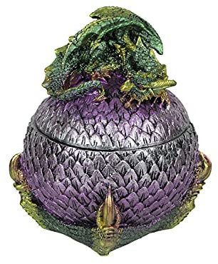 Everspring Import Co Green Dragon with Egg Jewelry Trinket Box