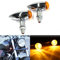 JMTBNO 2x Motorrad Blinker Chrom Lichter Motorrad Bullet Retro Mini Blinker 12V Universal Wasserdicht für Street Bike Cruiser Chopper Bobber Roller