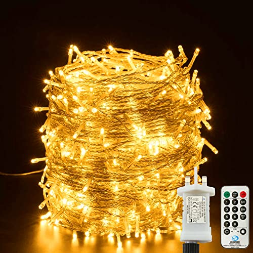 Lezonic Fairy Lights Plug in Waterproof, 83M 800 LED String Lights Mains Powered, 8 Modes Garden Fairy Lights for Outdoor/Indoor, Patio, Bedroom, Garden, Party, Christmas Decorations (Warm White)