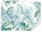 Tapeko Papier Peint Panoramique 400x280 cm 3D Effet style Jungle Tropical Feuilles Plantes Papier Peint intissé Chambre Salon Décoration Murale u40881