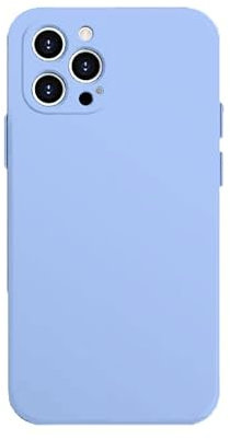 iPhone 14 Pro Max Liquid Silicone Gel Slim 6.7-Inch TPU Case with Camera Lens Protector Shock Proof Rubber Anti Scratch Resistant Bumper Protect Cover Design for iPhone 14 Pro Max (LIGHT BLUE/PURPLE)