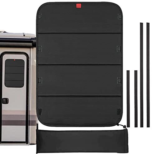 Maodom Parasol para Ventana de Caravana, 25 x 16 Pulgadas, Aislante de ventilación Plegable Mejorado para Caravana, protección contra Rayos UV, Cubierta de Ventana de Puerta de Remolque, Tela Oxford