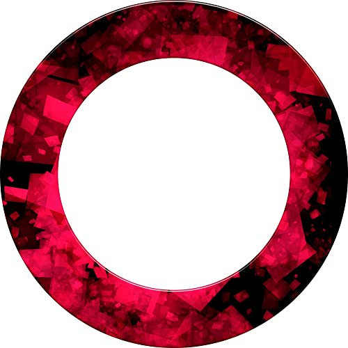 Designa Personalised Dartboard Surround | Fractal Heavy Duty Design Collection | Red