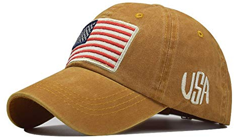 QIFLY Men's Breathable Hat with Usa Flag Casual American Flag Cap for Outdoor Mesh American Flag Cap Usa Flag American Flag Baseball Cap