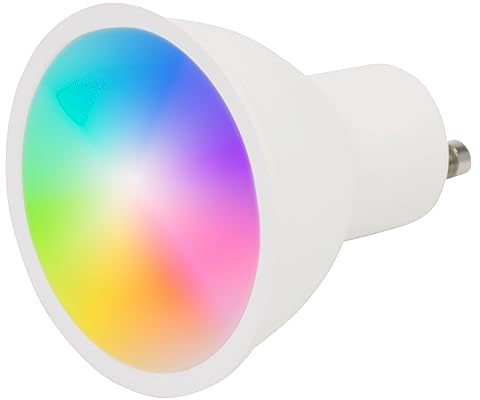 McShine - WiFi Smart LED Strahler | WLAN Leuchtmittel, 5W, RGB Farbe einstellbar + CCT, Alexa, Google Assistant, Smart Home mit Sprachsteuerung und Appsteuerung