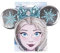Die Eiskönigin Haarreif – Blau und Grau – aus robusten Materialien – Design mit Ohren und Schleife mit Elsa-Aufdruck – Originalprodukt entworfen in Spanien