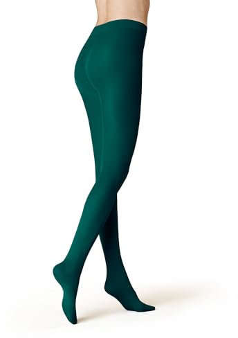 KUNERT Damen Strumpfhosen Velvet 40 semi-blickdicht matt-schimmernd 40 DEN deep green 1230 44-46