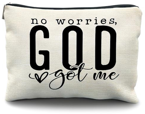 Be The Light Floral Christian Make-up-Tasche, Keine Sorge, Gott hat mich