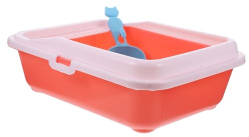 Kisangel Caja Caja Arena para Gatos Cat Litter Box Orinal Cerrado para Gatos baño Arena para Gatos Bandeja Sanitaria para Gatos Orinal plástico para Mascotas baño para Gatitos Rosa