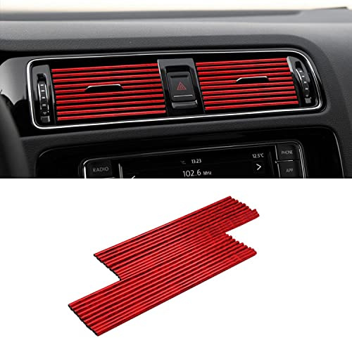 20 PCS Car Air Conditioner Vent Decorative Strip | Waterproof, Bendable, Auto Air Vent Decoration, Universal Vehicle Interior Accessories, Suitable for Straight Air Vents
