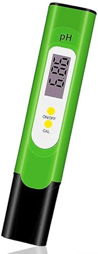 Digital Ph Meter, High-Precision PH Tester for Water, Portable Water Quality Tester with 0-14PH Measurement Range for Drinking Water, Aquariums, Hydroponics (Green)