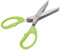 Salad Scissors, Herb Scissors Scallion Cloth 5 Layer Scissors Multifunctional Household Green Handle Kitchen Shears Kitchen Scissors for Food 7.5x3in for Home Office